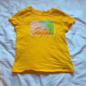 Old Navy Yellow Flowers T-Shirt